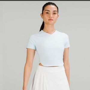 Lululemon Nulux Cropped Tennis Short-Sleeve Shirt
Powder Blue